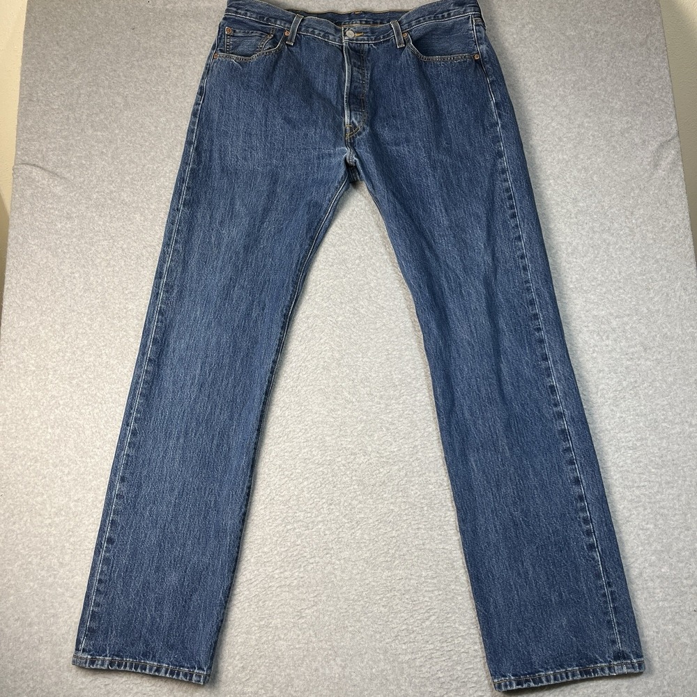 Levis Jeans Mens 40x38 (Fit 38x36) Blue 501xx Straight Button Fly 100% Cotton
